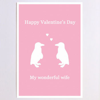 Personalised Penguins Valentine's Day Card, 4 of 8