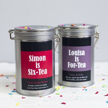 Personalised Message Tea Gift In Tin, 4 of 8