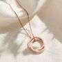 Personalised Two Russian Ring Wabi Sabi Necklace, thumbnail 4 of 7