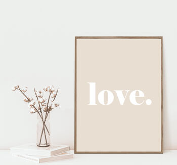 Love Bold Typographic Word Art Print, 2 of 8