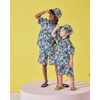 Safari Boys Cotton Shirt, Shorts And Hat Set, 2 of 3