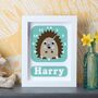 Personalised Children's Hedgehog Clock, thumbnail 1 of 9