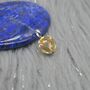 Citrine Silver Floral Pendant: November Birthstone, thumbnail 8 of 8