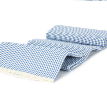 Personalised Blue And White Gingham Picnic Blanket, 7 of 9