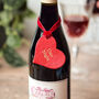 Personalised Leather Reusable Heart Bottle Tag, thumbnail 1 of 3