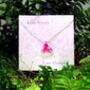 Magnolia Pink Flower Pendant Necklace, thumbnail 3 of 5