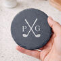 Personalised Golf Gift For Him Engraved Coaster, thumbnail 1 of 6