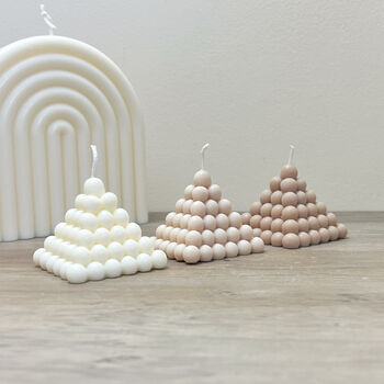 Pyramid Bubble Candle Triangular Pillar Candles, 6 of 12