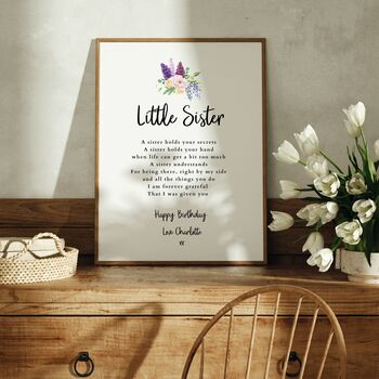 Personalised Sister Poem Print, 5 of 6