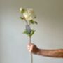 Artificial White Real Feel Peony, thumbnail 10 of 11