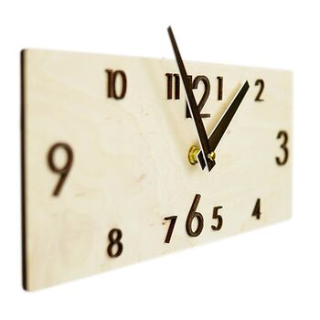 Scandi Design Minimalistic Natural Eco Wall Clock, 3 of 10
