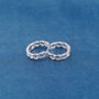 Silver Chain Hoops, Chain Style Huggie Hoop Earrings, Minimalistic Hoops, thumbnail 6 of 7