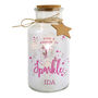 Unicorn LED Light Up Personalised Glass Jar, thumbnail 3 of 4