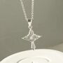 Sterling Silver Star Cross Pendant Necklace, thumbnail 6 of 7