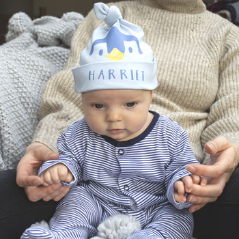 Personalised Baby Penguin Hat, 2 of 2