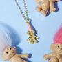 Retro Gold Plated Troll Doll Necklace, thumbnail 1 of 7