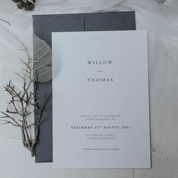 Willow Wedding Invitation Set, 2 of 11