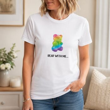 Funny Bear With Me Gummy Bear T Shirt, 6 of 8