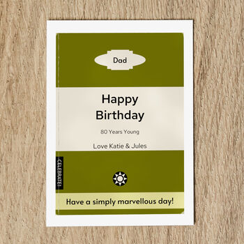 Personalised Birthday Card For Him Paperback Book Cover, 6 of 7