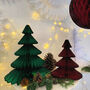Maroon Honeycomb Paper Christmas Tree, thumbnail 3 of 3