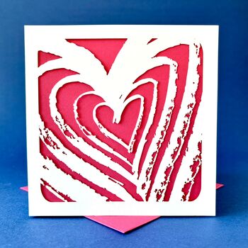 Heart Papercut Valentine's Card, 2 of 4