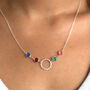 Family Circle Birthstone Necklace, thumbnail 1 of 12