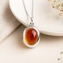 Personalised Sterling Silver Baltic Amber Locket, thumbnail 4 of 12