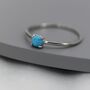 Genuine Turquoise Stone Ring In Sterling Silver, thumbnail 2 of 11