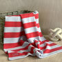 Personalised Pure Cashmere Bold Stripe Baby Blanket, thumbnail 1 of 7