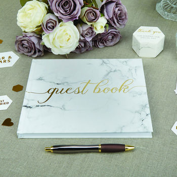 Wedding Guest Book With Gold Foil, 2 of 2