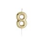 Gold Number Eight Birthday Candle, thumbnail 2 of 2