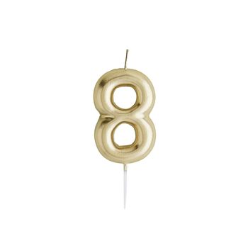 Gold Number Eight Birthday Candle, 2 of 2