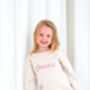 Child's Personalised Embroidered Italic Name Sweatshirt Jumper, thumbnail 7 of 11