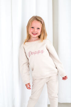 Child's Personalised Embroidered Italic Name Sweatshirt Jumper, 7 of 11