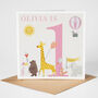 Safari Parade Personalised 1st Birthday Card, thumbnail 4 of 5