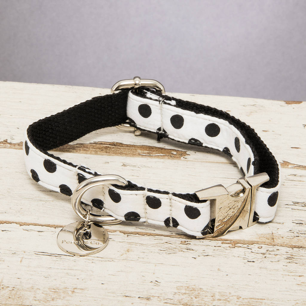 The Mayfair Black And White Spotted Dog Collar, 1 of 4