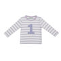 Parma Violet + White Breton Striped Number/Age T Shirt, thumbnail 2 of 6