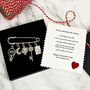 Personalised Valentines Charm Brooch Jewellery Keepsake, thumbnail 1 of 6