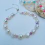 Freshwater Pearl And Crackled Quartz Sterling Silver Slider Bracelet, thumbnail 4 of 4