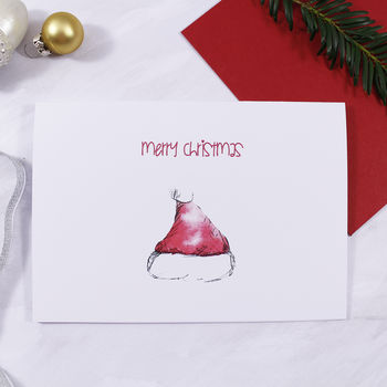 Santa Hat 'Merry Christmas' Christmas Card, 7 of 7