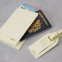 Personalised Leather Passport Cover And Luggage Tag Set, thumbnail 2 of 11