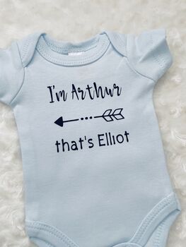 Personalised Twin Baby Gift Set | Matching Twin Clothes, 12 of 12