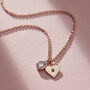 Birthstone And Initial Heart Charm Necklace, thumbnail 4 of 9