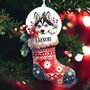 Personalised Siberian Husky Christmas Stocking Bauble, thumbnail 1 of 2