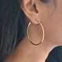 Classic Hoop Earrings Gold, thumbnail 7 of 9