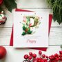 Handmade Monogramed Christmas Card For Any Recipient, thumbnail 2 of 8