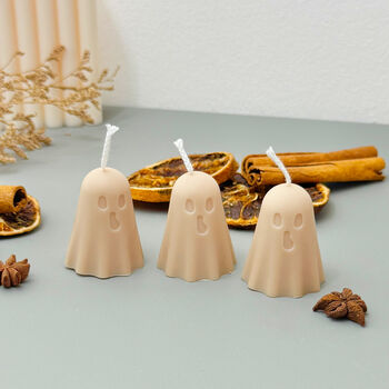 Set Of Three Cute Ghost Candles And Halloween Candles, 4 of 10