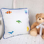 Children's Under The Sea Embroidered Nursery Cushion, thumbnail 1 of 8