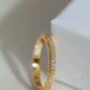 Women's Silver Eternity Ring, Dainty Stacking Band With Sparkling Cz Stones, thumbnail 4 of 4