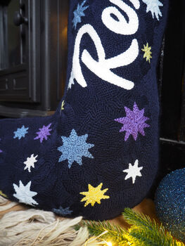 Personalised Christmas Stocking With Festive Stars, 3 of 3